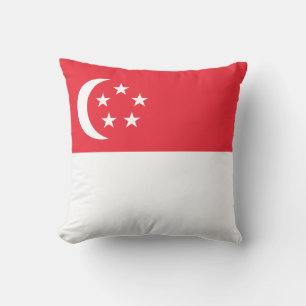 Singapore Flag Throw Pillow