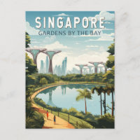 Singapore Gardens By The Bay Travel Art Vintage