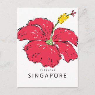 SINGAPORE HIBISCUS COLLECTION POSTCARD