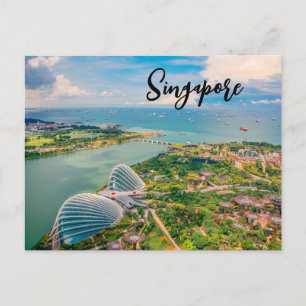 Singapore in Bloom — Aerial Harmony of Gardens Postcard