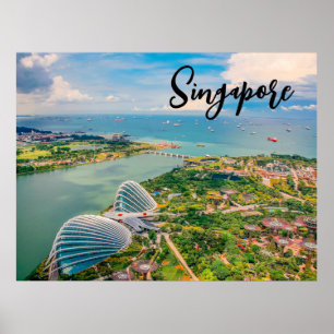 Singapore in Bloom — Aerial Harmony of Gardens Poster