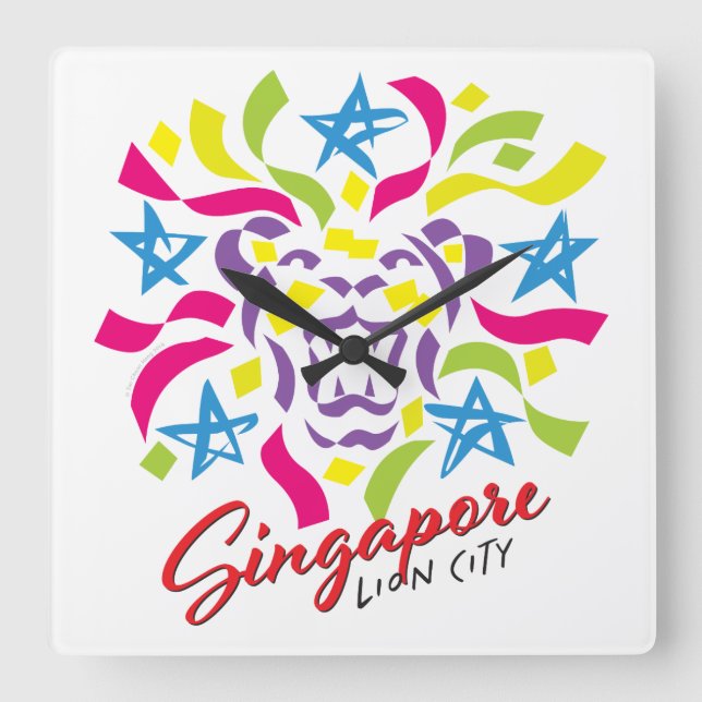 Singapore Lion City Celebration Clock (Front)