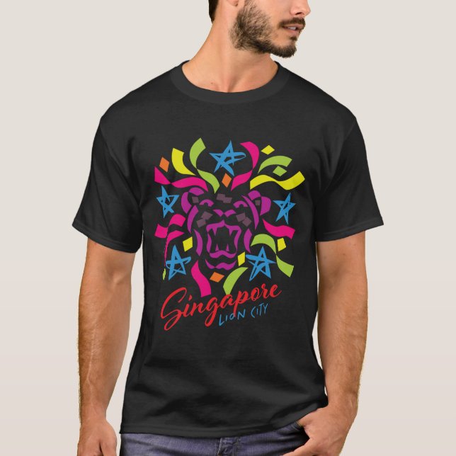 Singapore Lion City Celebration (Dark) T-Shirt (Front)