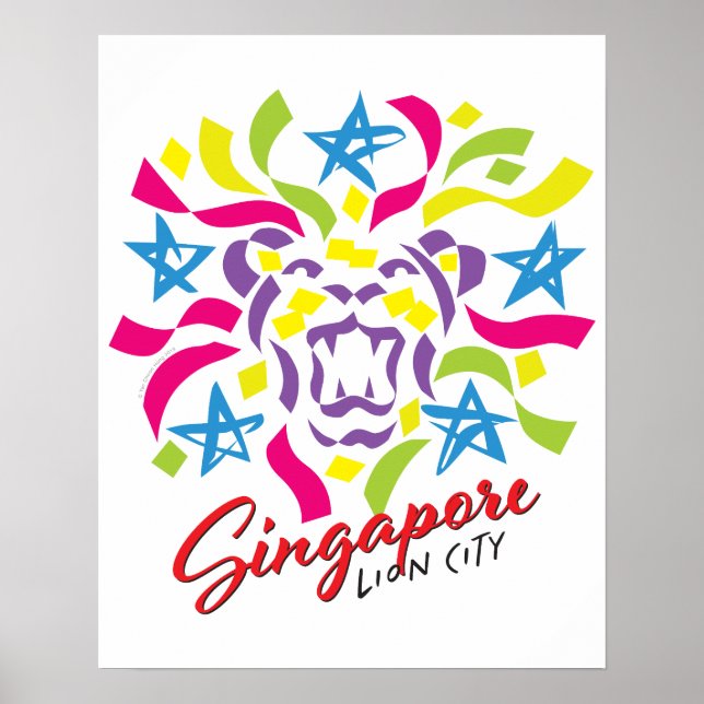 Singapore Lion City Celebration Poster (Front)
