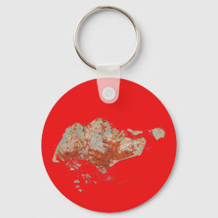 Singapore Map Keychain