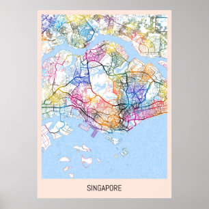 Singapore Map Poster