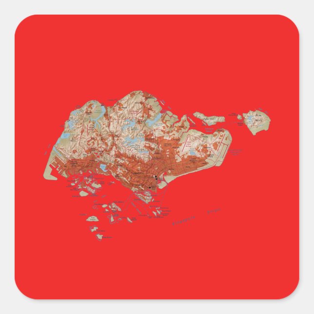 Singapore Map Sticker (Front)