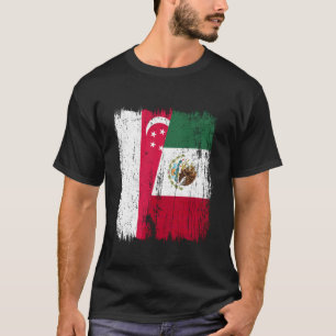 Singapore Mexico Half Flag Singaporean Mexican Her T-Shirt