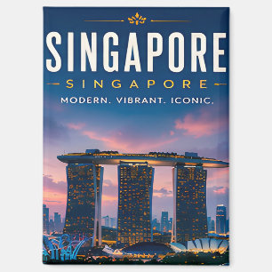 🌆 Singapore Modern Skyline Luxury Home Decor ✨ Magnet