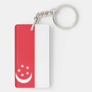 Singapore National World Flag Keychain