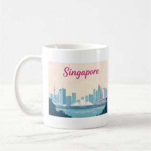 Singapore Pastel Travel Design Coffee Mug