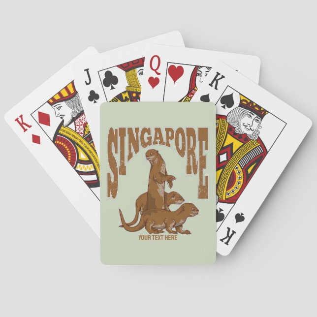 Singapore Sea Otters Playing Cards (Back)