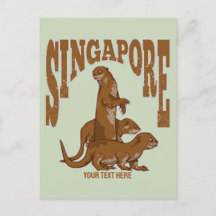 Singapore Sea Otters Postcard