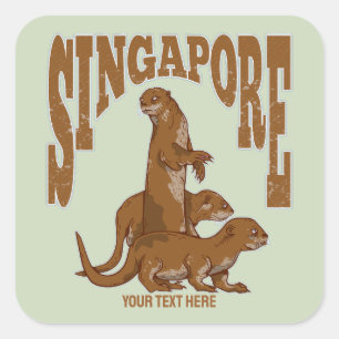 Singapore Sea Otters Square Sticker