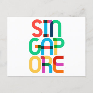 Singapore Singapore Pop Art Letters Postcard