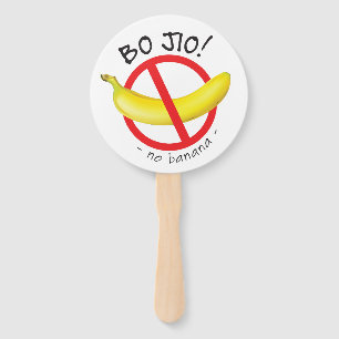 Singapore Singlish - Bo Jio - No Invite, No Banana Hand Fan