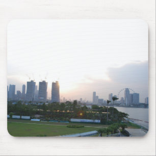 Singapore Skyline at Sunset Mouse Pad