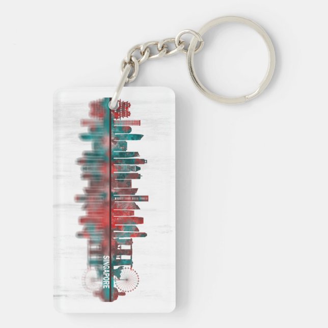 Singapore Skyline Keychain (Back)