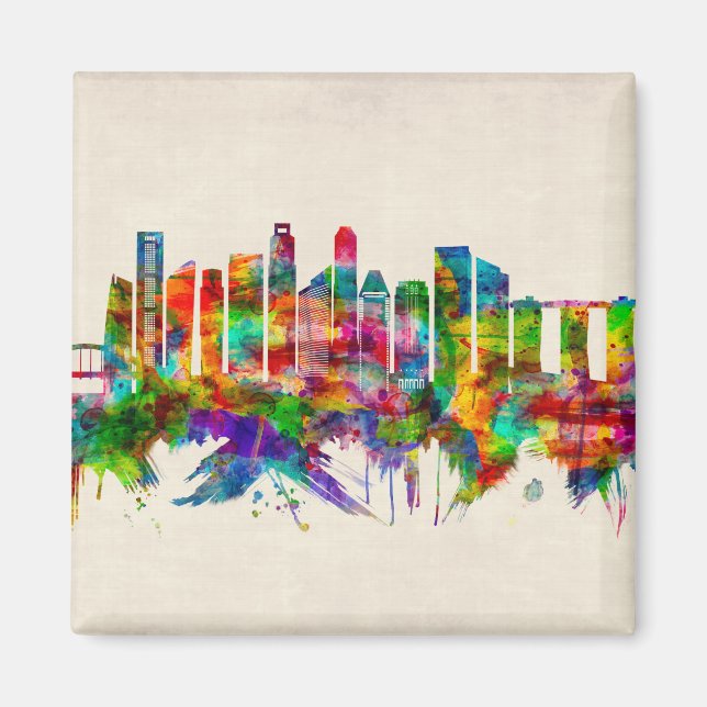 Singapore Skyline Magnet (Front)