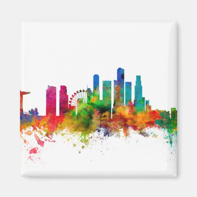 Singapore Skyline Magnet (Front)