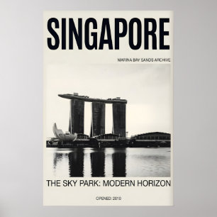 Singapore Skyline Wall Art, Marina Bay Sands Poster