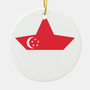 Singapore Star Ceramic Ornament