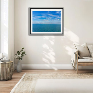 Singapore Strait Shipping Lanes with Cargo Ships Poster