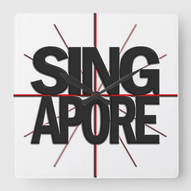 Singapore Timezone Wall Clock (Front)