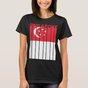 Singapore  Vintage Singaporean Flag  Vacation T-Shirt