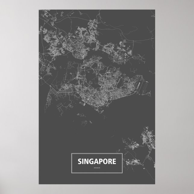 Singapore (white on black) poster (Front)