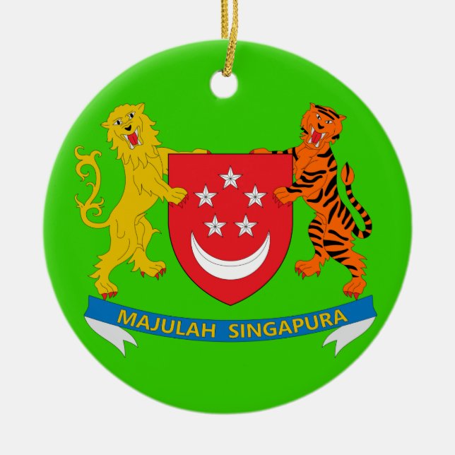 SINGAPOUR* Ornement de Noël personnalisé (Devant)