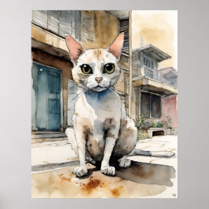 Singapura Cat - Cat Art Print