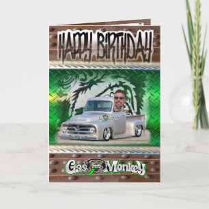Singe à gaz de carte d'anniversaire