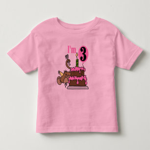 Singe avec Gâteau 3ème Anniversaire T-shirts et ca