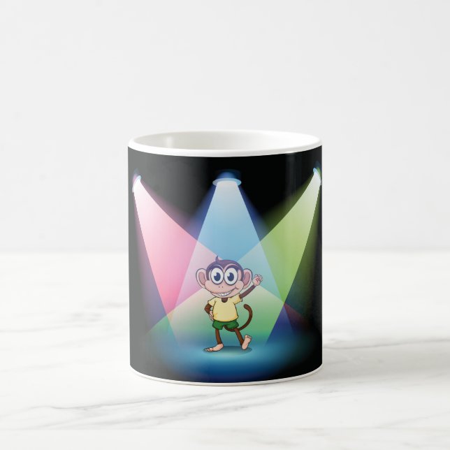 Singe dans la tasse de projecteurs (Centre)