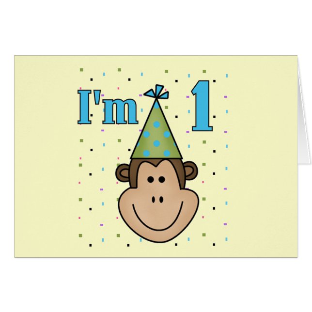Singe dans le Casquette du Parti 1er Anniversaire  (Devant horizontal)