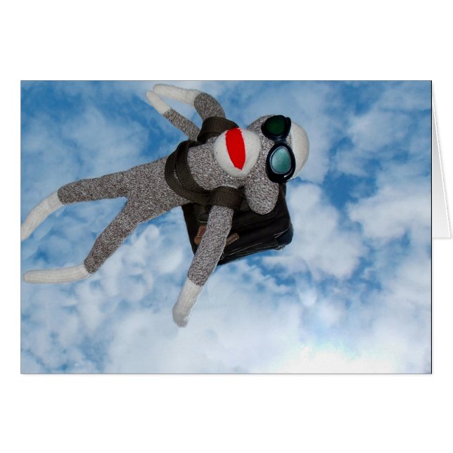 Singe de chaussette de parachutisme ! (Devant horizontal)