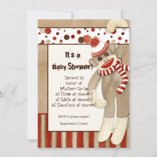 Singe De Choc, Baby shower De Garçon Invitation Ro