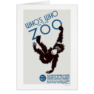 Singe de guide de zoo WPA 1937