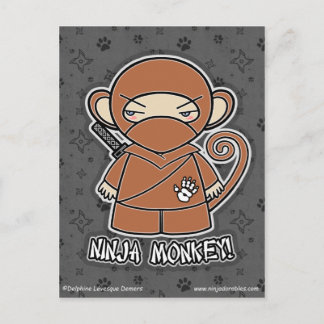 Singe de Ninja ! Carte postale