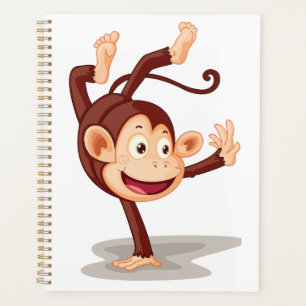 Singe joueur faisant un poirier Animal mignon