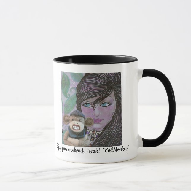 Singe Mal Quirky, Mug Drôle (Droite)