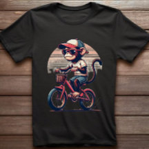 Singe sur T-shirt à vélo