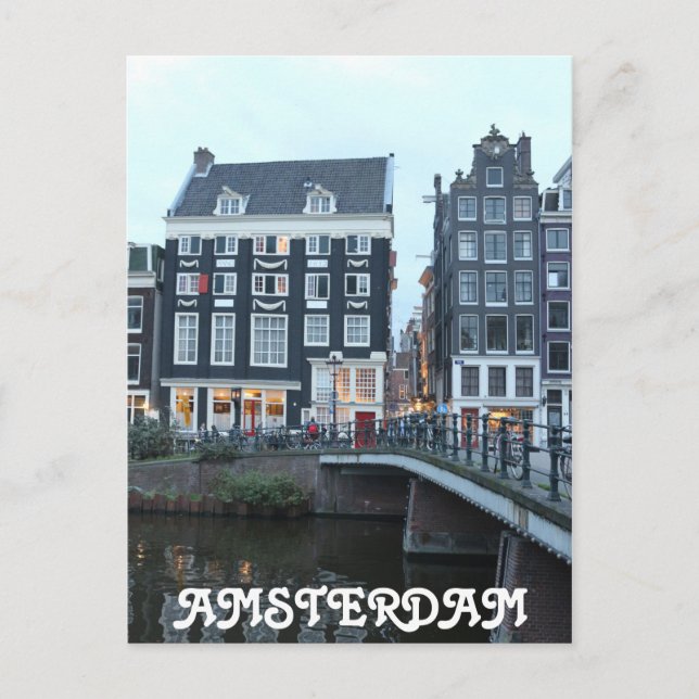 Singel Amsterdam Evening Postcard (Front)