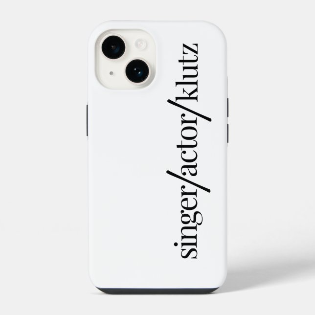 Singer Actor Klutz iPhone Case (Back)