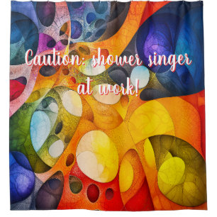 Singer Behind Vibrant Fractal Cheerful Chaos