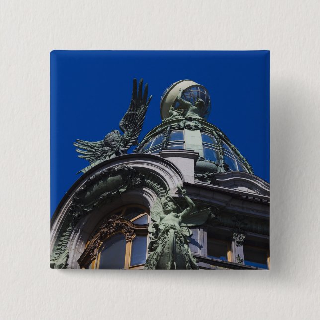 Singer Building, detail 2 Inch Square Button (Front)
