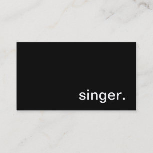 Singer Business Card