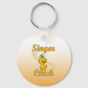 Singer Chick Keychain