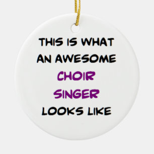 singer choir, awesome ceramic ornament